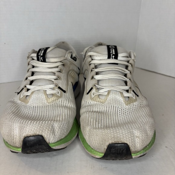 Nike Pegasus 40 Men's 10.5 Wide Running Shoes White Green Blue DV7480-006 Air - Picture 5 of 9